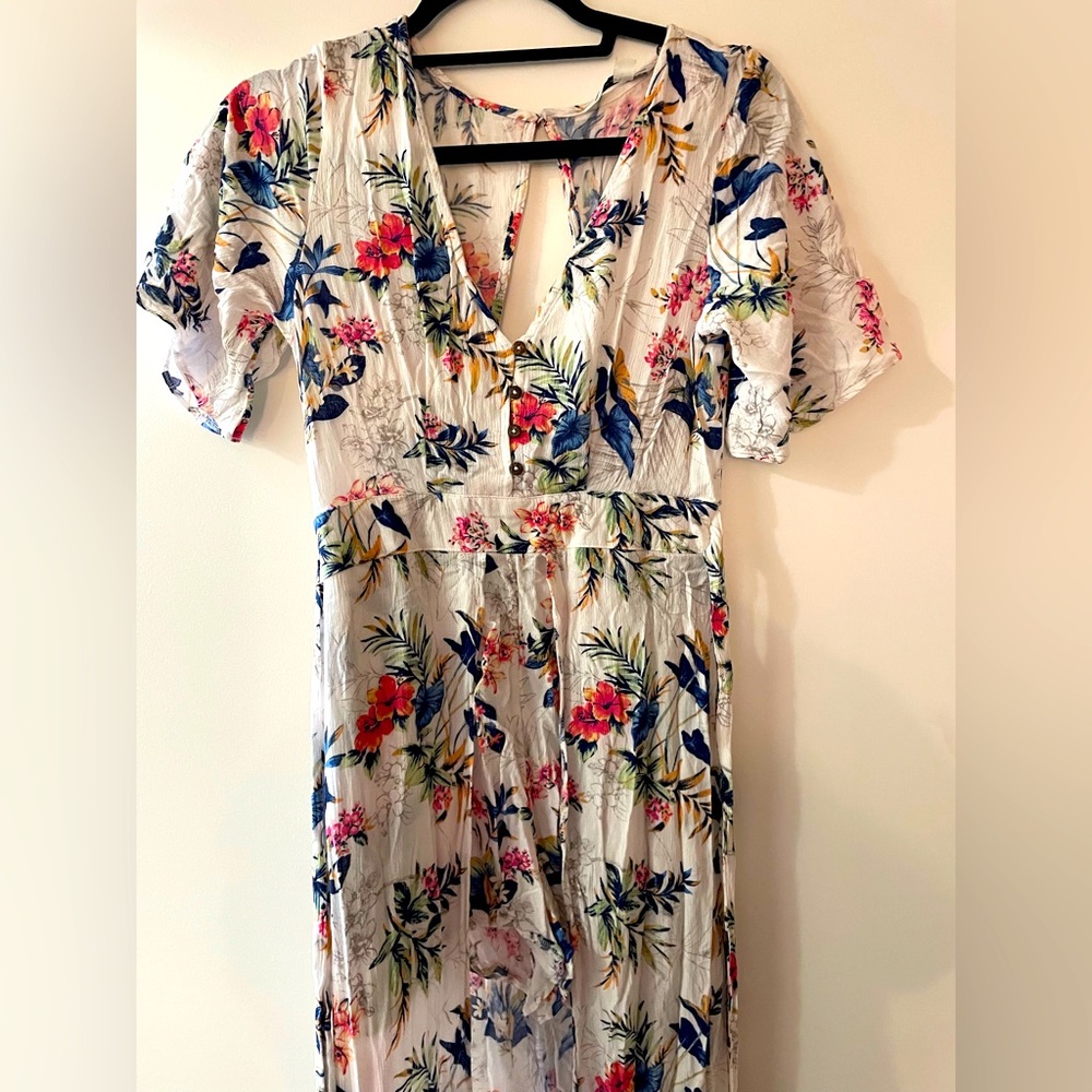 American Eagle Outfitters Tropical Summer High Low Romper Jumpsuit Size 4